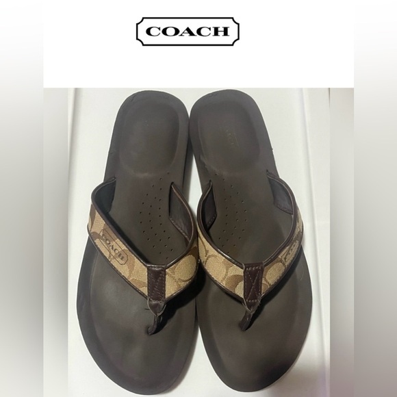 Coach Jolie Women's C Signature Brown Sandals, Size 11B - Picture 2 of 9